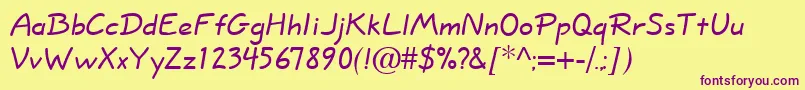 NeatFreakNormal Font – Purple Fonts on Yellow Background