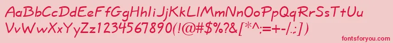 NeatFreakNormal-Schriftart – Rote Schriften auf rosa Hintergrund