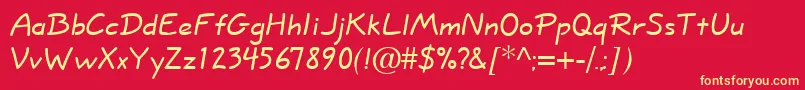 NeatFreakNormal Font – Yellow Fonts on Red Background