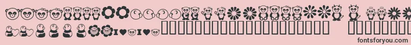 Pandamonium Font – Black Fonts on Pink Background