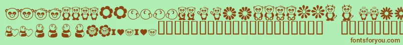 Pandamonium Font – Brown Fonts on Green Background