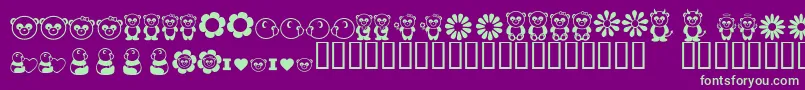 Pandamonium Font – Green Fonts on Purple Background