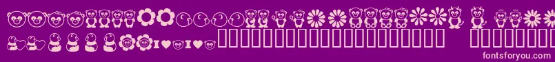 Pandamonium Font – Pink Fonts on Purple Background