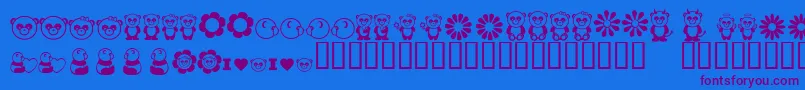 Pandamonium Font – Purple Fonts on Blue Background