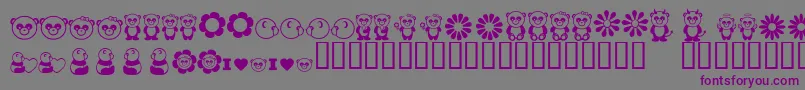 Шрифт Pandamonium – фиолетовые шрифты на сером фоне