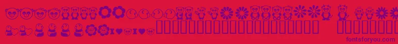Pandamonium Font – Purple Fonts on Red Background