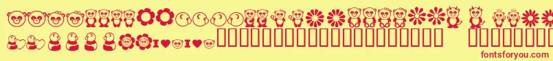 More about Pandamonium Font Pandamonium Font – Red Fonts on Yellow Background