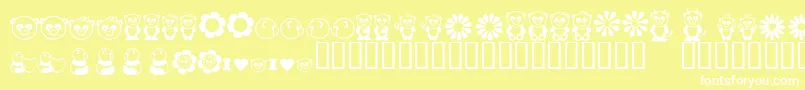 fuente Pandamonium – Fuentes Blancas Sobre Fondo Amarillo