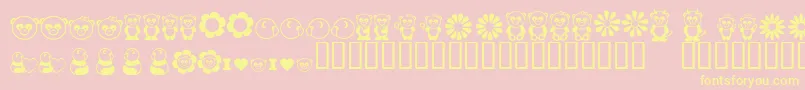Pandamonium Font – Yellow Fonts on Pink Background