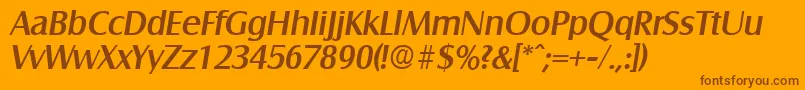 SalzburgMediumita Font – Brown Fonts on Orange Background