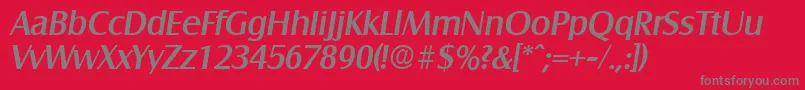 SalzburgMediumita Font – Gray Fonts on Red Background