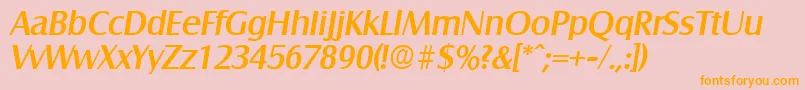 SalzburgMediumita Font – Orange Fonts on Pink Background