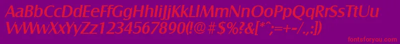 SalzburgMediumita Font – Red Fonts on Purple Background