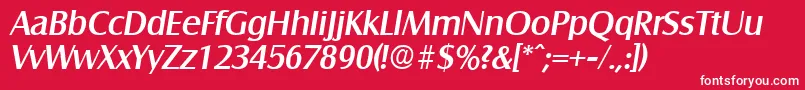 SalzburgMediumita Font – White Fonts on Red Background