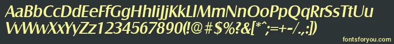 SalzburgMediumita Font – Yellow Fonts on Black Background