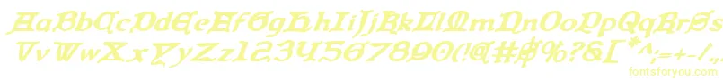 QueenCountryBoldItalic Font – Yellow Fonts