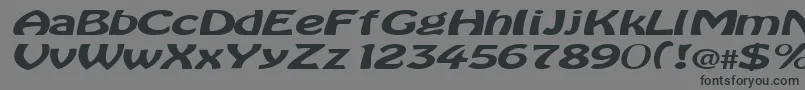 フォントBataviaRegularTtext – 黒い文字の灰色の背景