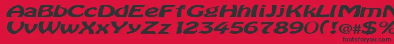 BataviaRegularTtext Font – Black Fonts on Red Background