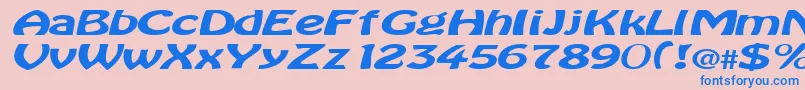 BataviaRegularTtext Font – Blue Fonts on Pink Background