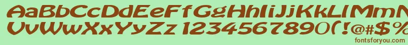 BataviaRegularTtext Font – Brown Fonts on Green Background