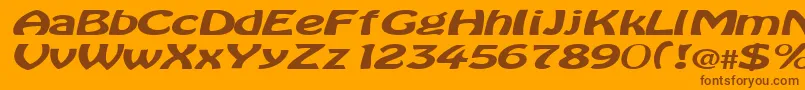 BataviaRegularTtext Font – Brown Fonts on Orange Background