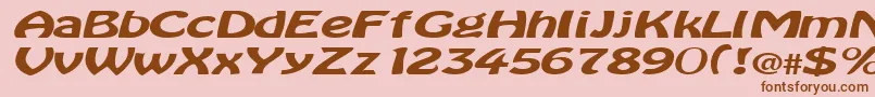 BataviaRegularTtext-Schriftart – Braune Schriften auf rosa Hintergrund