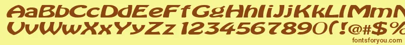 BataviaRegularTtext Font – Brown Fonts on Yellow Background