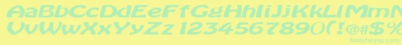 BataviaRegularTtext Font – Green Fonts on Yellow Background