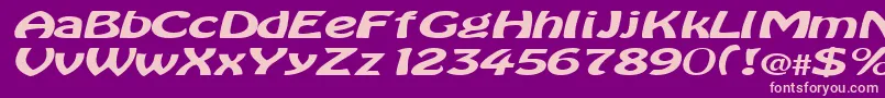 BataviaRegularTtext Font – Pink Fonts on Purple Background