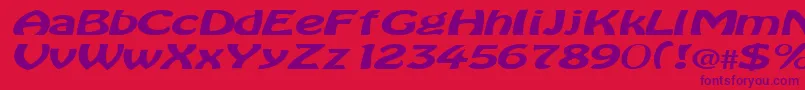 BataviaRegularTtext Font – Purple Fonts on Red Background