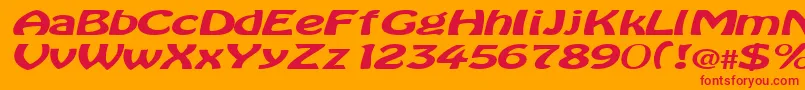 BataviaRegularTtext Font – Red Fonts on Orange Background