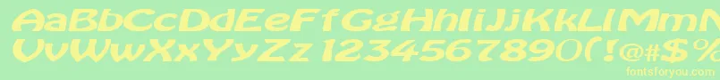 BataviaRegularTtext Font – Yellow Fonts on Green Background