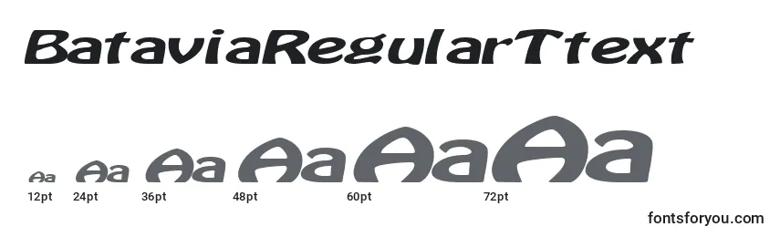 Размеры шрифта BataviaRegularTtext
