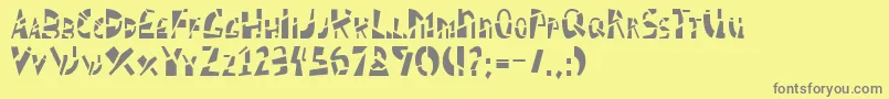 Schizm ffy Font – Gray Fonts on Yellow Background