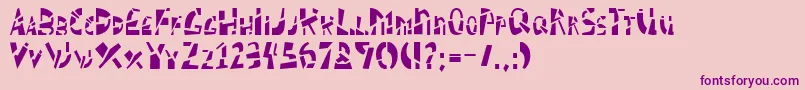 Schizm ffy Font – Purple Fonts on Pink Background