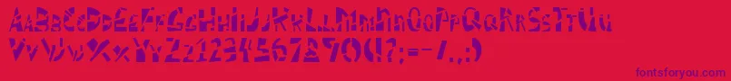 Schizm ffy Font – Purple Fonts on Red Background