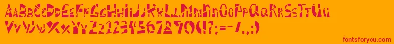 Schizm ffy Font – Red Fonts on Orange Background