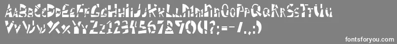Schizm ffy Font – White Fonts on Gray Background