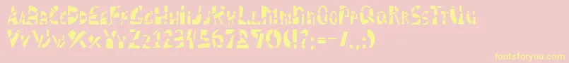 Schizm ffy Font – Yellow Fonts on Pink Background
