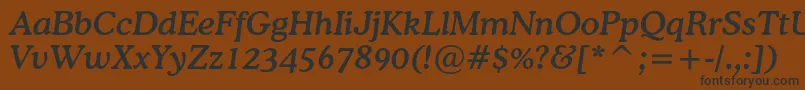 Шрифт CoopermediumcbtItalic – чёрные шрифты на коричневом фоне