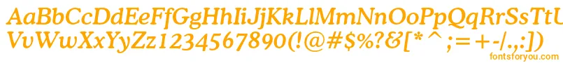 Шрифт CoopermediumcbtItalic – оранжевые шрифты