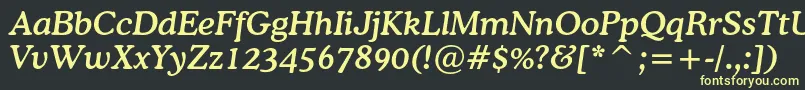 CoopermediumcbtItalic Font – Yellow Fonts on Black Background