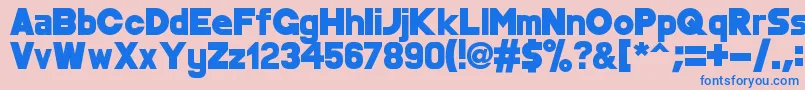 MondoCane Font – Blue Fonts on Pink Background