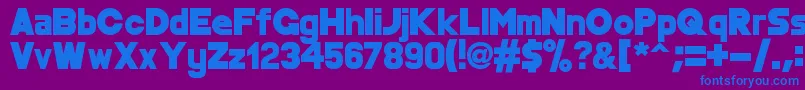 MondoCane Font – Blue Fonts on Purple Background