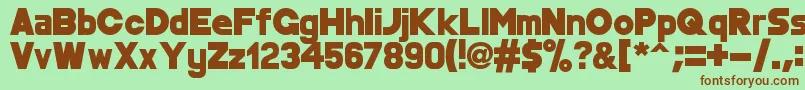 MondoCane Font – Brown Fonts on Green Background