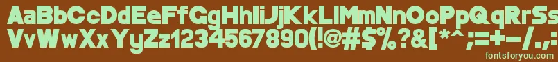 MondoCane Font – Green Fonts on Brown Background