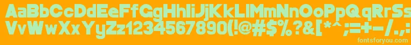 MondoCane Font – Green Fonts on Orange Background