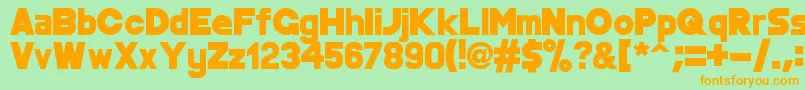 MondoCane Font – Orange Fonts on Green Background