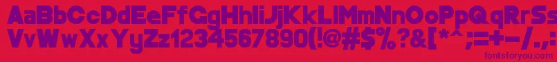 MondoCane Font – Purple Fonts on Red Background