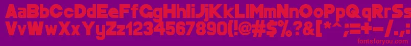 MondoCane Font – Red Fonts on Purple Background